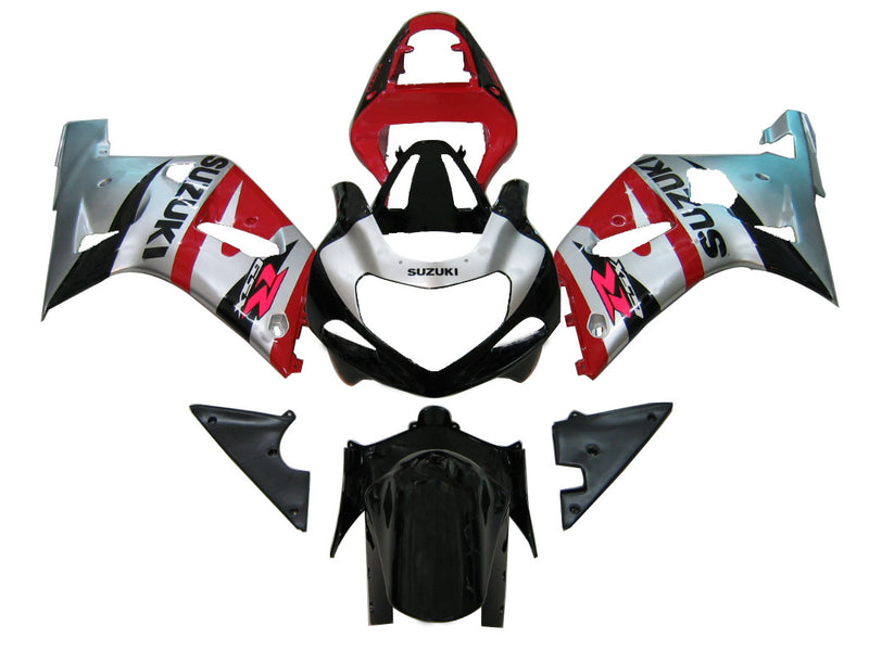 Fairings 2001-2003 Suzuki GSXR 600 Silver Red Black GSXR Racing Generic