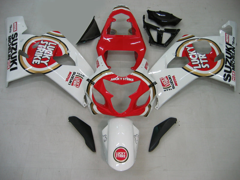 Fairings 2004-2005 Suzuki GSXR 600 750 White & Red Lucky Strike Racing Generic