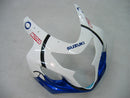 For GSXR 600/750 2004-2005 Bodywork Fairing White Blue ABS Injection Molded Plastics Set