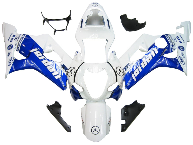 Fairings 2004-2005 Suzuki GSXR 600 750 White & Blue Jordan Racing Generic