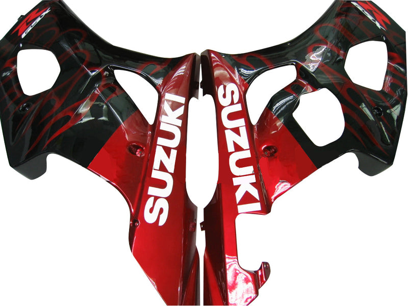 Fairings 2004-2005 Suzuki GSXR 600 750 Black & Red Flame GSXR  Generic