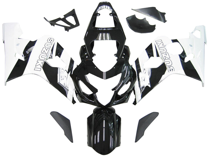 Fairings 2004-2005 Suzuki GSXR 600 750 Black White Suzuki GSXR  Generic