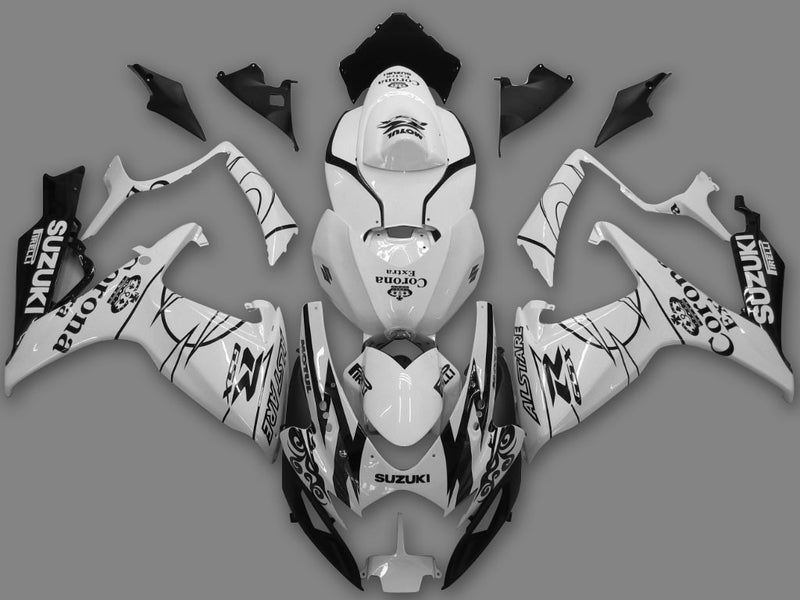 Fairings 2006-2007 Suzuki GSXR 600 750 White Black Alstare Corona Racing Generic