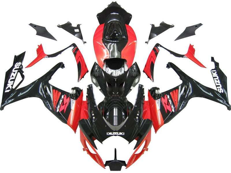 Fairings 2006-2007 Suzuki GSXR 600 750 Black & Red GSXR  Generic