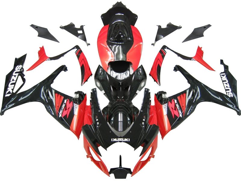 Fairings 2006-2007 Suzuki GSXR 600 750 Black & Red GSXR Racing Generic