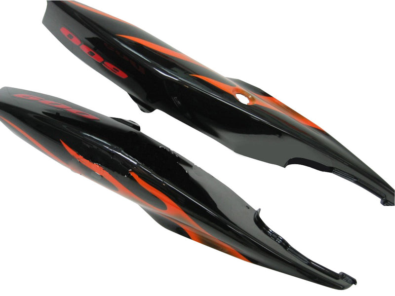 Fairings 2006-2007 Suzuki GSXR 600 750 Black & Orange Gold Flame Racing Generic