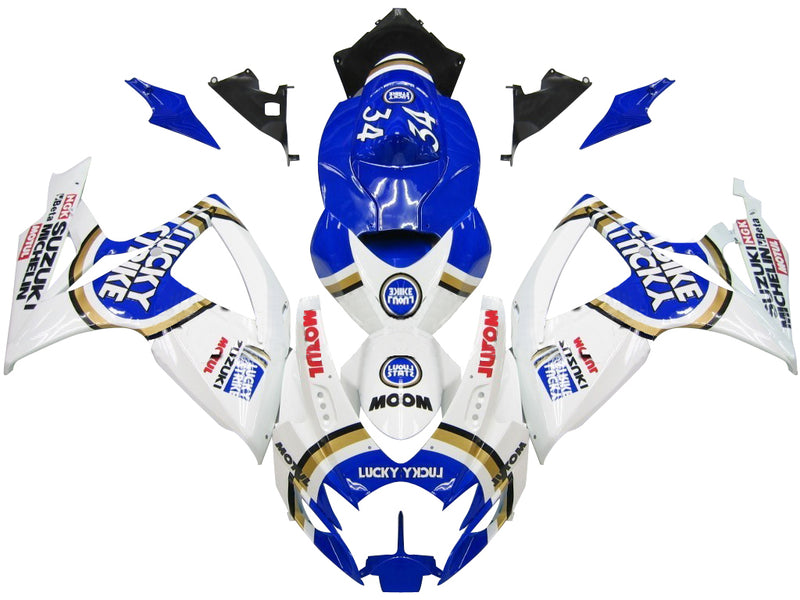 Fairings 2006-2007 Suzuki GSXR 600 750 White Blue Lucky Strike Racing Generic