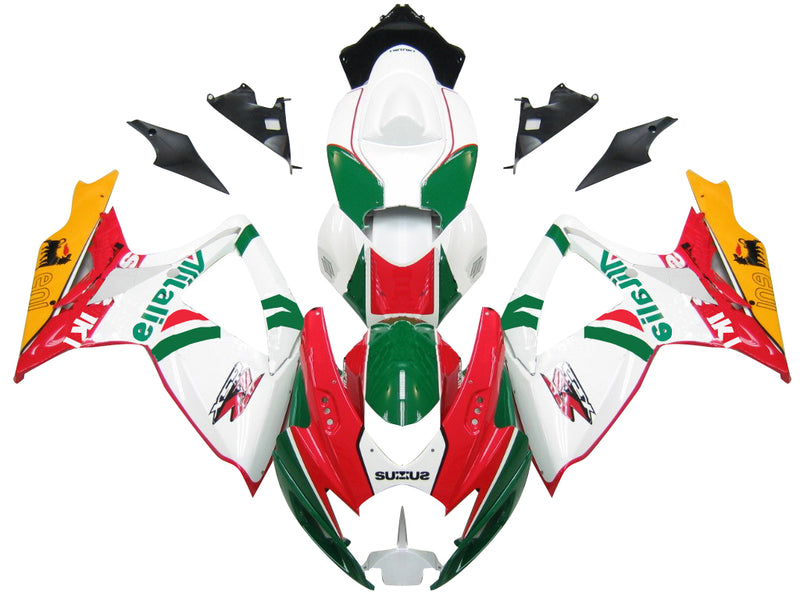 Fairings 2006-2007 Suzuki GSXR 600 750 White Red Green Alitalia Racing Generic