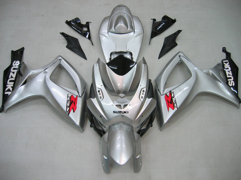 Fairings 2006-2007 Suzuki GSXR 600 750 Silver & Black GSXR  Generic