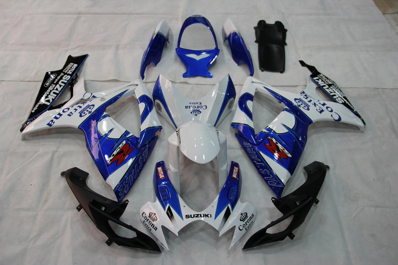 Fairings 2006-2007 Suzuki GSXR 600 750 White Blue Corona Racing Generic