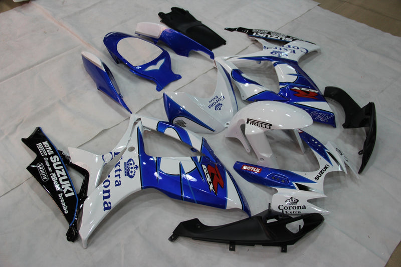 Fairings 2006-2007 Suzuki GSXR 600 750 White Blue Corona Racing Generic