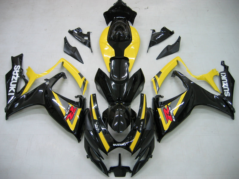 Fairings 2006-2007 Suzuki GSXR 600 750 Black & Yellow GSXR Racing Generic