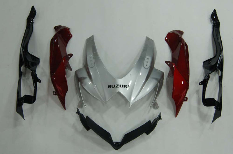 Fairings 2008-2010 Suzuki GSXR 600 750 Silver Red GSXR Racing Generic