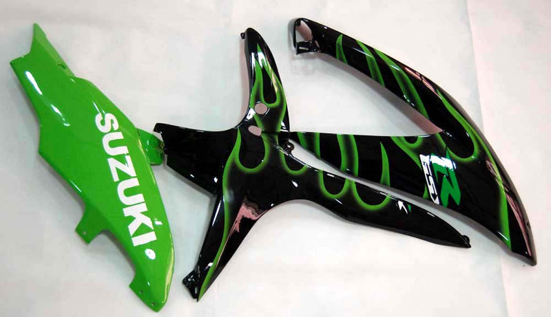 Fairings 2008-2010 Suzuki GSXR 600 750 Black & Green Flame GSXR Racing Generic