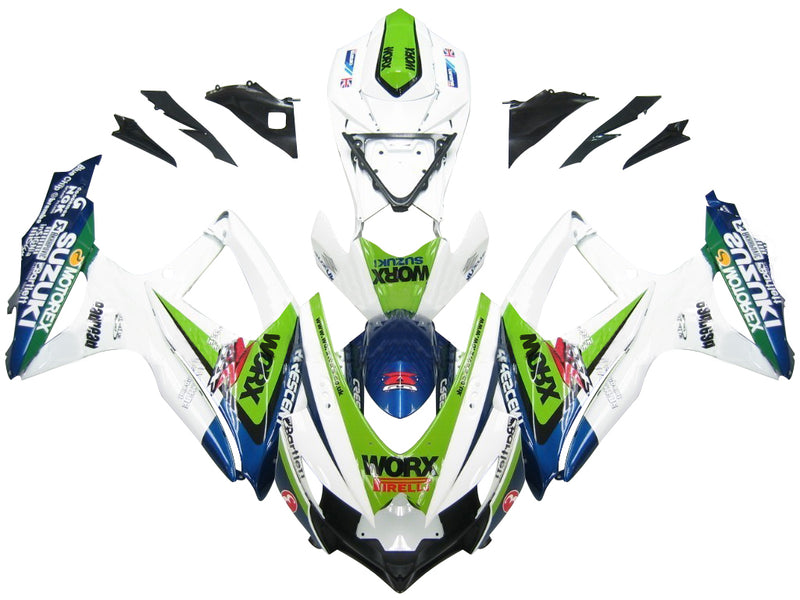 Fairings 2008-2010 Suzuki GSXR 600 750 Multi-Color Worx Racing Generic