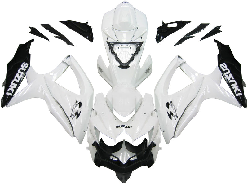 Fairings 2008-2010 Suzuki GSXR 600 750 White Black GSXR Racing Generic