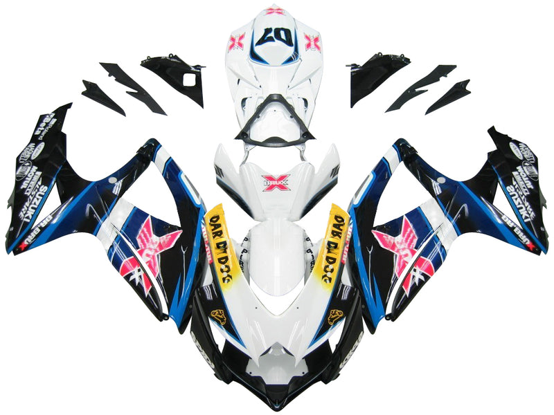 Fairings 2008-2010 Suzuki GSXR 600 750 Multi-Color Brux Racing Generic