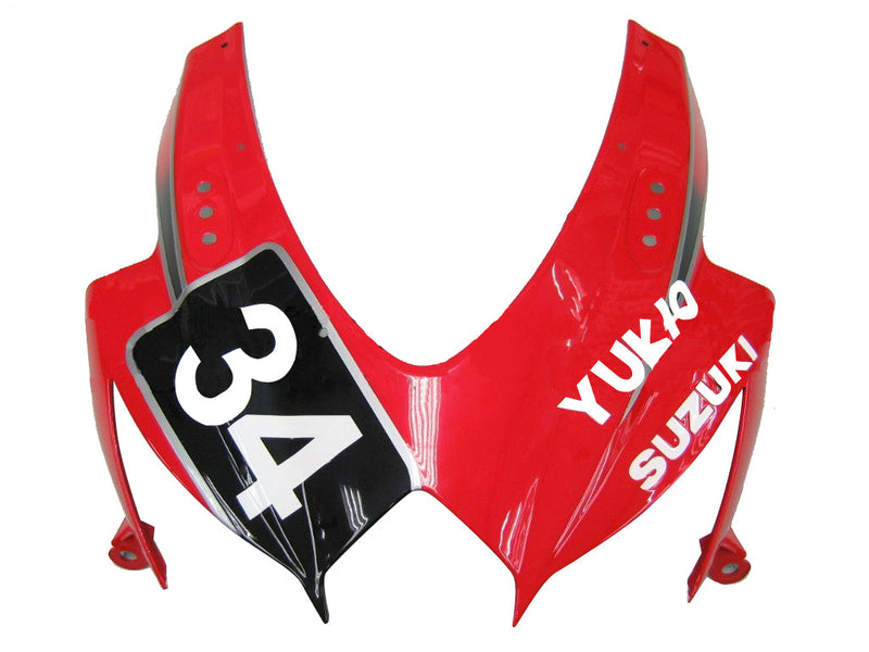 Fairings 2008-2010 Suzuki GSXR 600 750 Red Black No.34 Suzuki  Generic