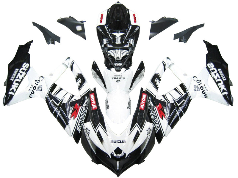 Fairings 2008-2010 Suzuki GSXR 600 750 Black White Alstare Corona  Generic