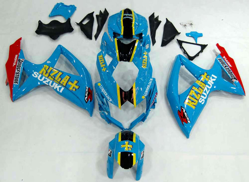 Fairings 2008-2010 Suzuki GSXR 600 750 Blue Yellow Rizla Racing Generic