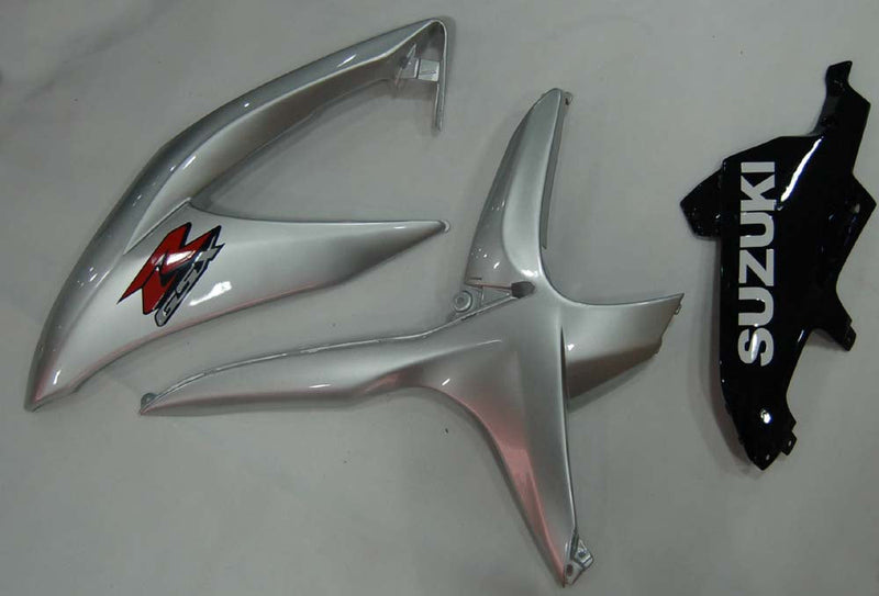 Fairings 2008-2010 Suzuki GSXR 600 750 Silver Black GSXR  Generic