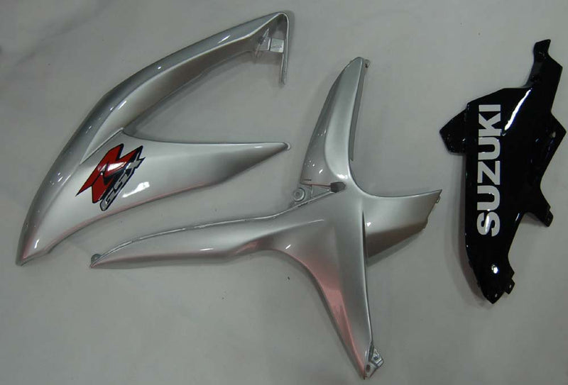 Fairings 2008-2010 Suzuki GSXR 600 750 Silver Black GSXR Racing Generic