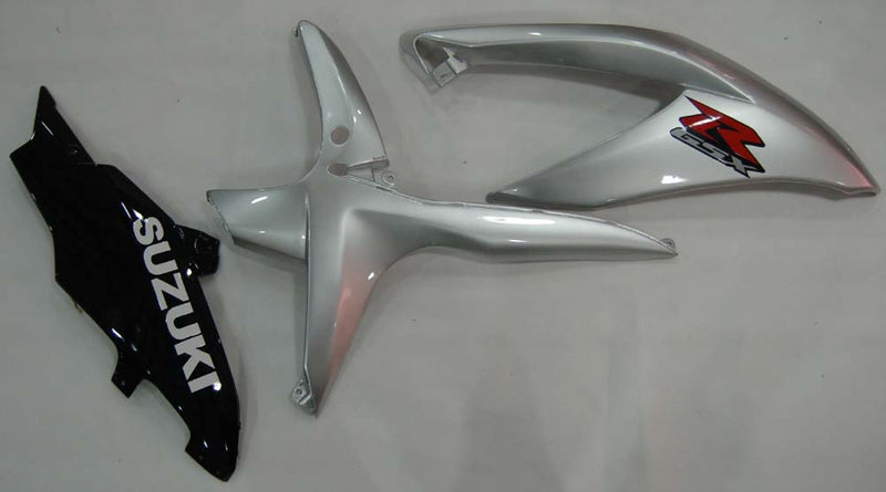 Fairings 2008-2010 Suzuki GSXR 600 750 Silver Black GSXR Racing Generic