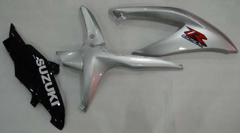 Fairings 2008-2010 Suzuki GSXR 600 750 Silver Black GSXR  Generic