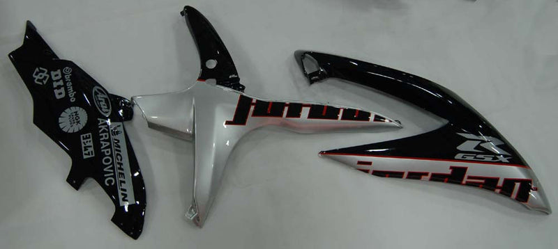 Fairings 2008-2010 Suzuki GSXR 600 750 Black Silver Jordan  Generic