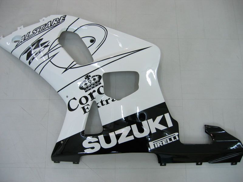 Fairings 2001-2003 Suzuki GSXR 750 White Black Alstare Corona Racing Generic