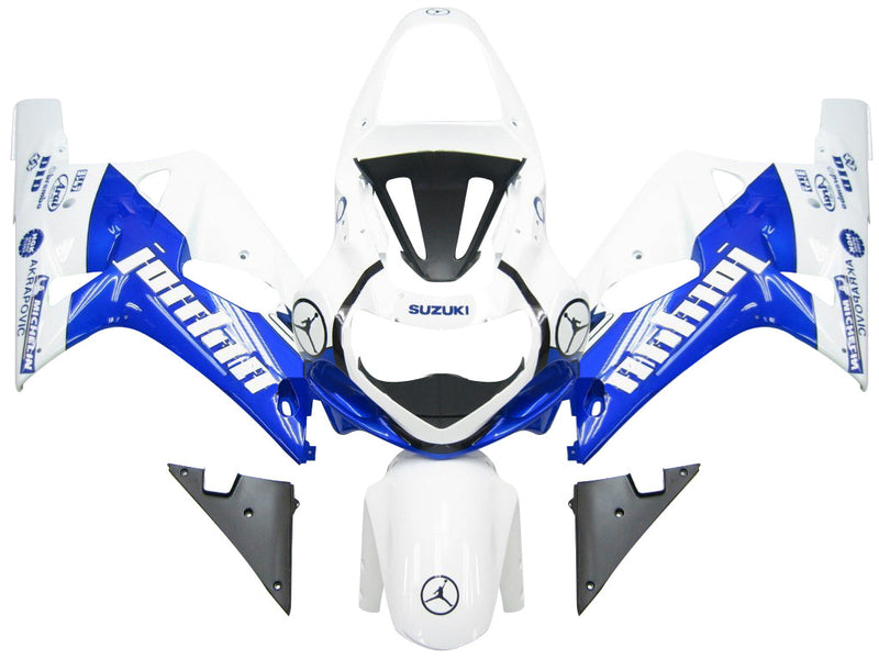 Fairings 2001-2003 Suzuki GSXR 750 White Blue Jordan GSXR  Generic