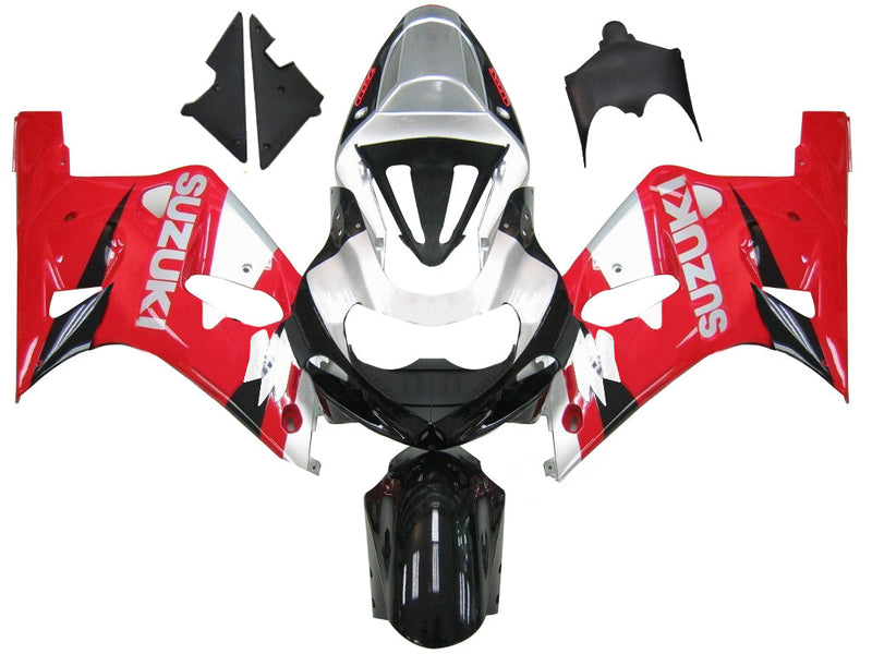 Fairings 2001-2003 Suzuki GSXR 750 Red Silver Black GSXR  Generic