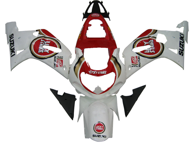 Fairings 2001-2003 Suzuki GSXR 750 White Red Lucky Strike Racing Generic