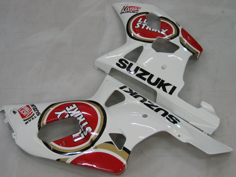 Fairings 2001-2003 Suzuki GSXR 750 White Red Lucky Strike Racing Generic