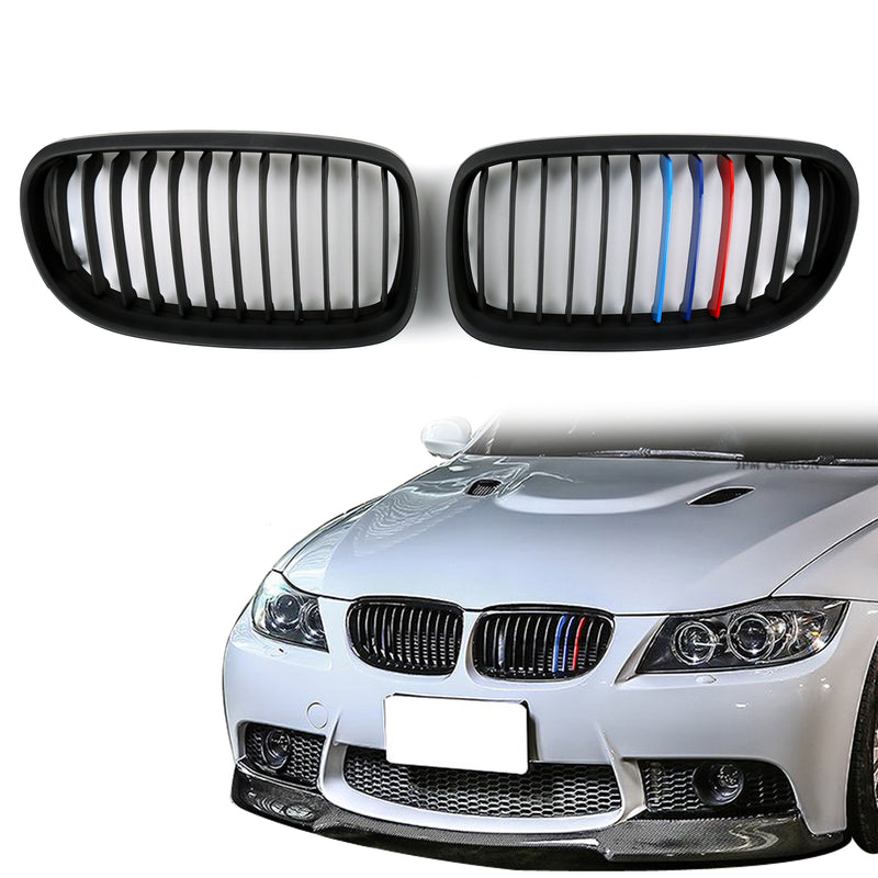 Matte Black Front Kidney Grill Mesh Grille Nose For BMW E90 E91 LCI (2009-2012) Generic