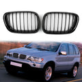 Matt Black Front Kidney Grill Mesh Grille For BMW X Series X5 E53 (1998-2003) Generic