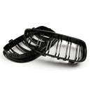 Front Kidney Hood Grilles Gloss Black For BMW E90/E91 LCI 3 Series (2008-2012) Generic