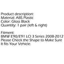 Front Kidney Hood Grilles Gloss Black For BMW E90/E91 LCI 3 Series (2008-2012) Generic