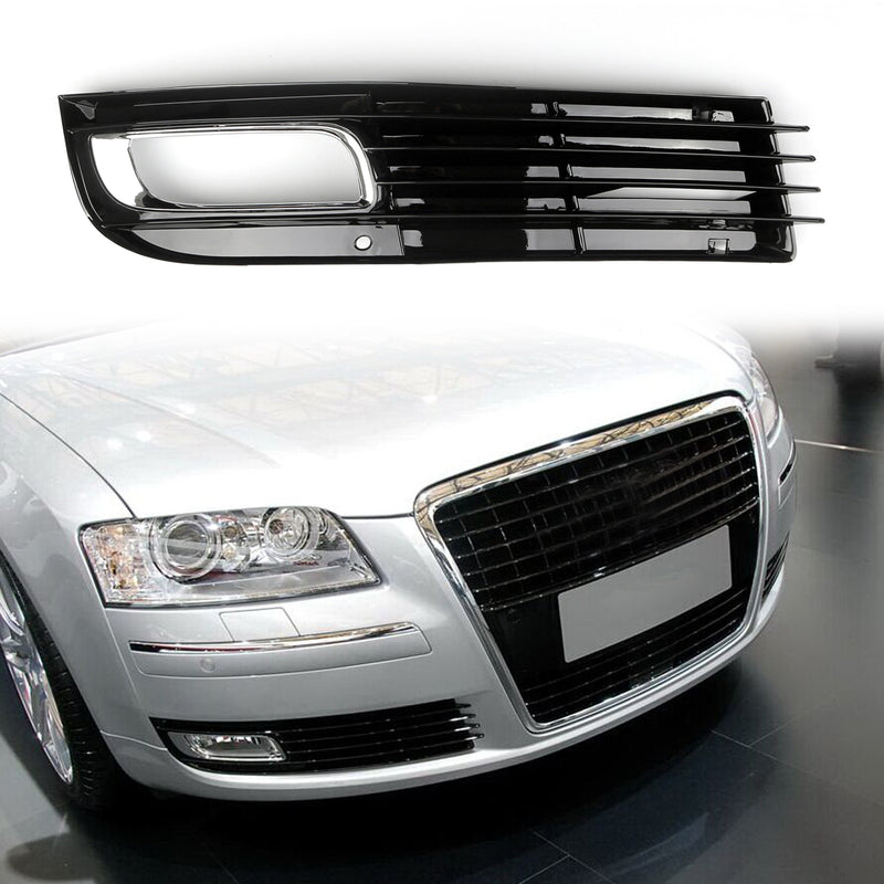 2008-2010 Audi A8 (Quattro) D3 ABS Car Lower Bumper Grille Fog Light Grill w/Chromed