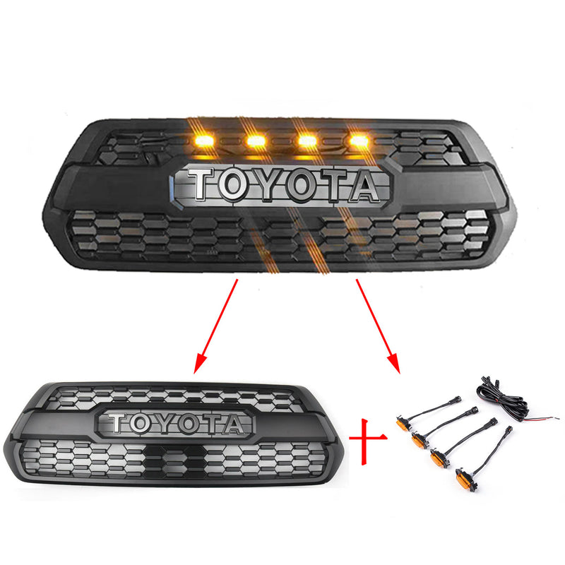 Toyota TRD Pro Grille + LED Lights Fit for Tacoma 2016-2023