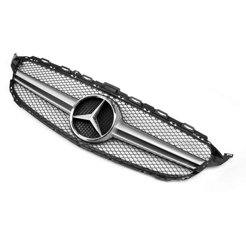 W205 C-class C63AMG 2015+ Benz Front Bumper Grill Replacement Grille Black Generic