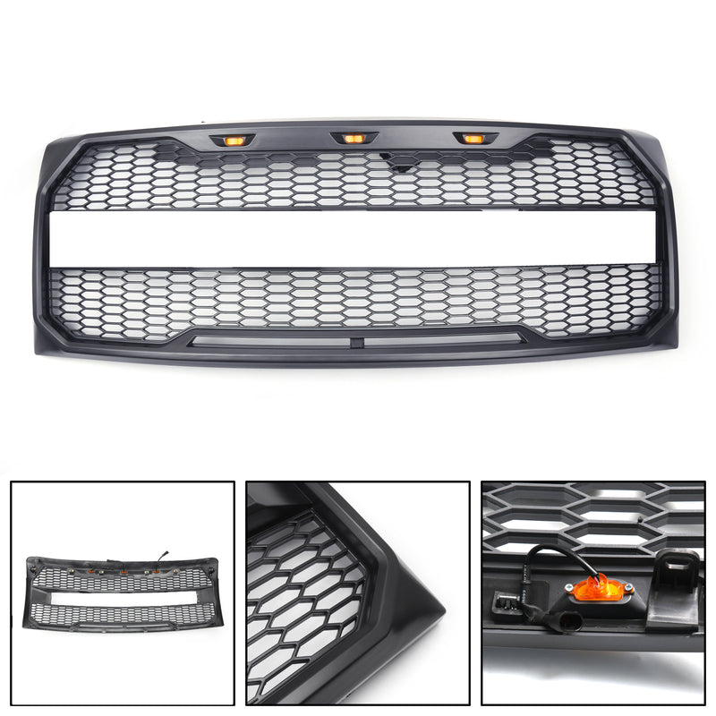 2009-2014 Ford F150 Raptor Style Grille ABS Front Hood Grille W/ LED Generic