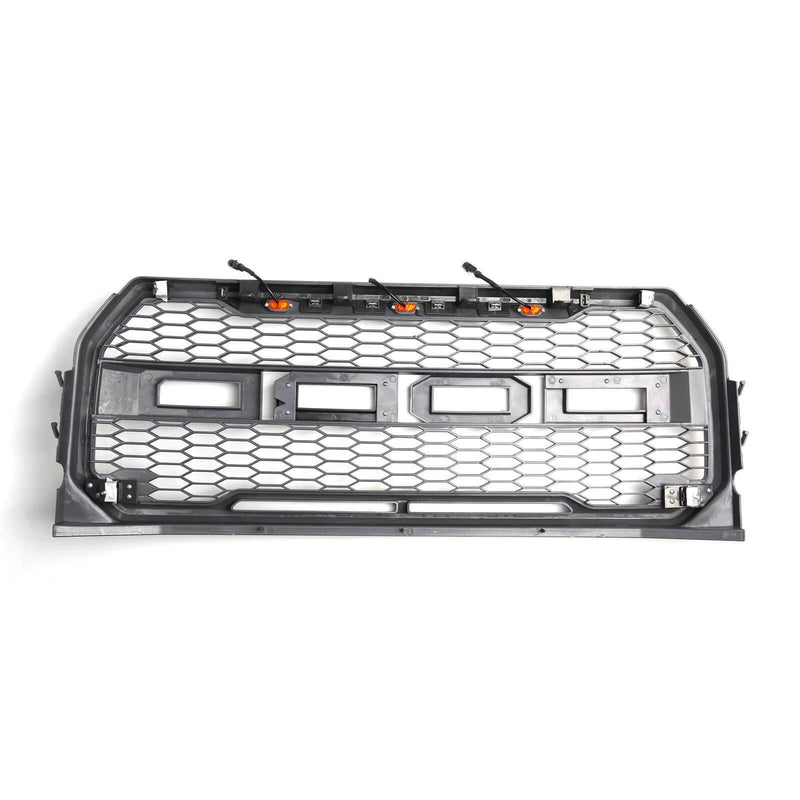 F-150 F150 2015 - 2019 Ford 3X Bumper Grille LED Light Grill Replacement Grille Raptor Style Generic