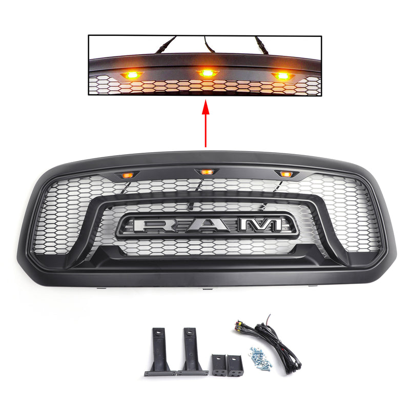 Ram 1500 2013-2018 Grill ABS Honeycomb Bumper Grill Mesh Rebel Style BLK Generic