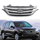 Front Upper Bumper ABS Chrome Black Mesh Grille Grill For Honda CRV 2012-2014 Generic