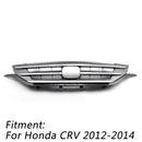 CRV 2012-2014 Honda Front Upper Bumper ABS Chrome Black Mesh Grill Replacement Grille Generic