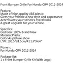 CRV 2012-2014 Honda Front Upper Bumper ABS Chrome Black Mesh Grill Replacement Grille Generic