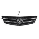 LED Black Chrome Front Grill Grille Fit Benz C Class W204 C300 C350 2008-2014 Generic