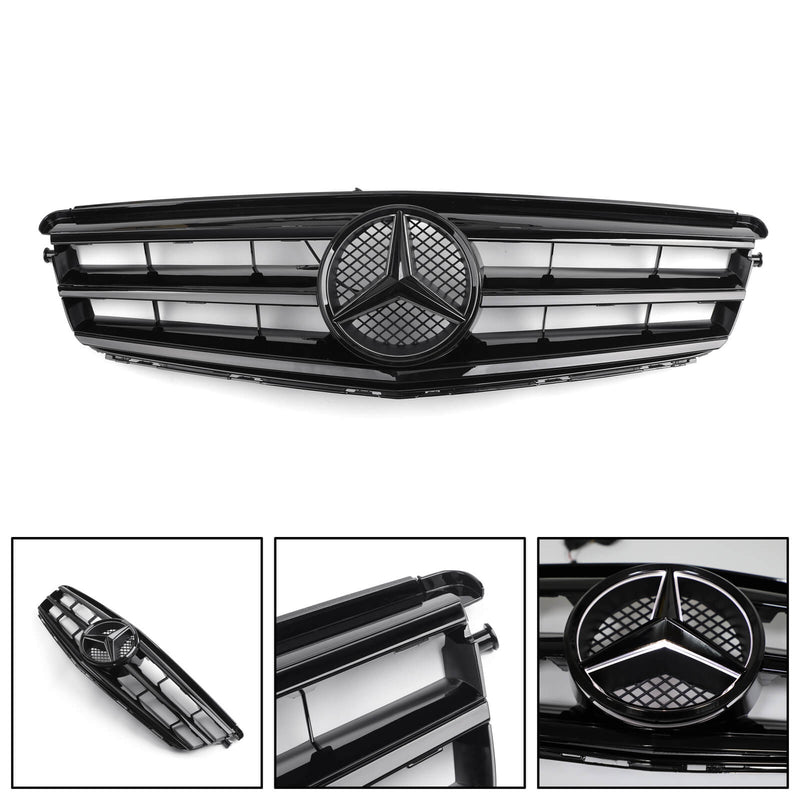 W204 2008-2014 Benz Front Upper Grill Replacement Grille Black Generic