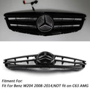 W204 2008-2014 Benz Front Upper Grill Replacement Grille Black Generic
